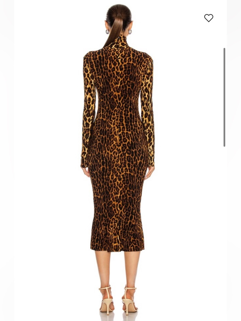 Norma Kamali Leopard-Print Long-Sleeve Midi Dress - Brown/Black - Picture 2 of 16